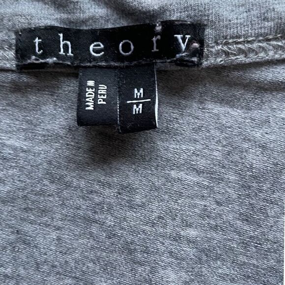 Theory Gray V-Neck Tee - Picture 2 of 2